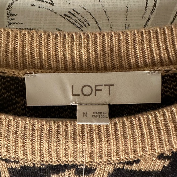 LOFT Leopard Print Sweater - Picture 3 of 4